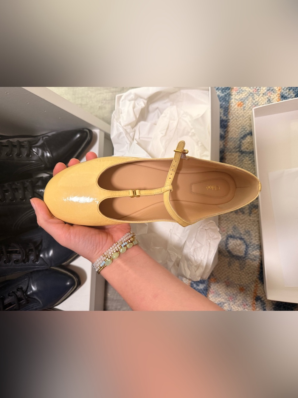✨ NWT CHLOE Marcie patent leather Mary Jane flats $ 750 - Picture 5 of 14